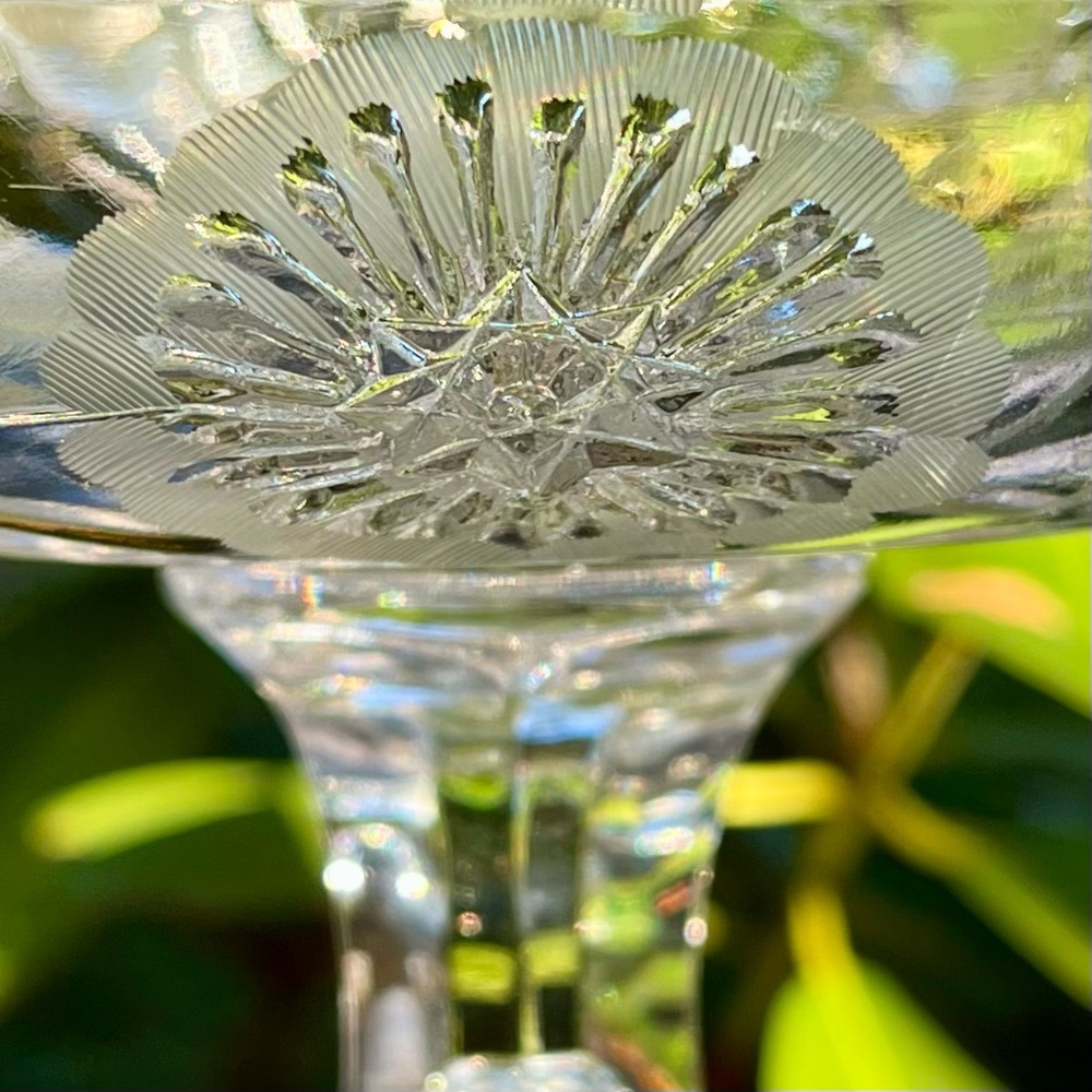 McKee Innovation compote / candy dish, etched crystal, EAPG - Picture 3 of 10